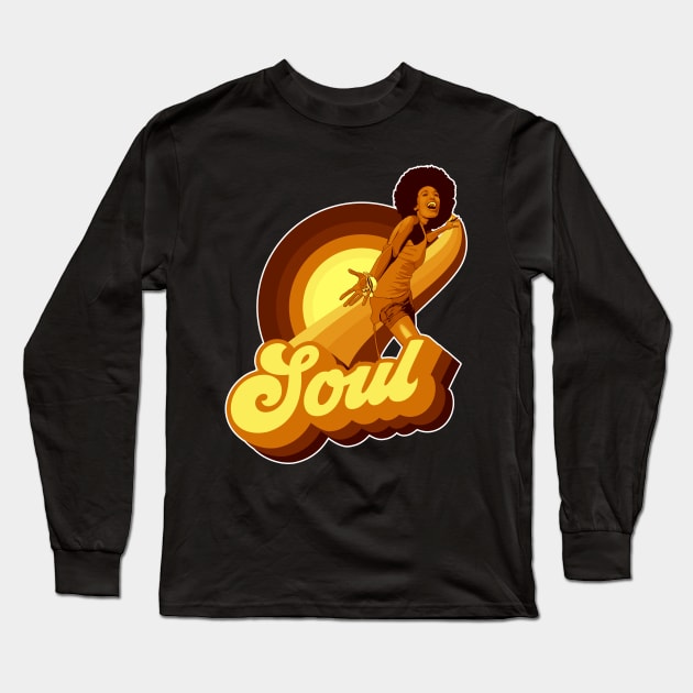 70's Soul Long Sleeve T-Shirt by Styleuniversal